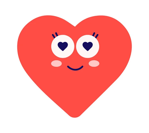 Мультфильм Симпатичная Геометрическая Фигура Сердца Плоская Икона Векторная Иллюстрация — стоковый вектор