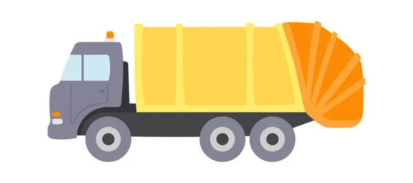 Pemanfaatan Ikon Truk Sampah Datar Dan Daur Ulang Ilustrasi Vektor - Stok Vektor