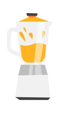 Düz ikon ev aletleri için elektrikli mikser. Vektör illüstrasyonu