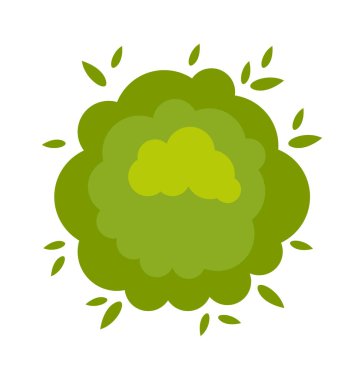 Bush düz ikonu Yeşil Çit Mimarisi ve manzara elementi. Vektör illüstrasyonu