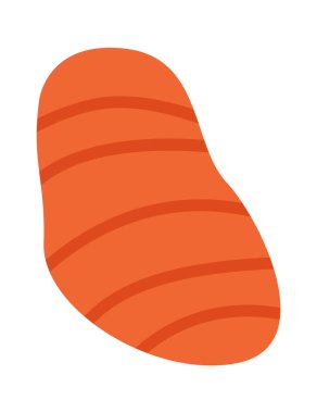 Tuzlu somon balığı, geleneksel Asya yemekleri. Vektör illüstrasyonu