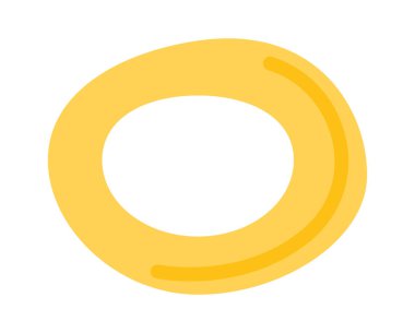 Kızarmış soğan daireleri düz ikon, lezzetli Asya yemekleri. Vektör illüstrasyonu