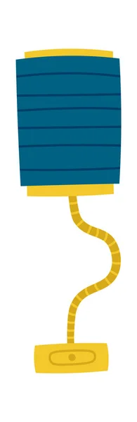 Современный Змея Электрическая Настольная Лампа Плоская Икона Дом Интерьера Векторная — стоковый вектор