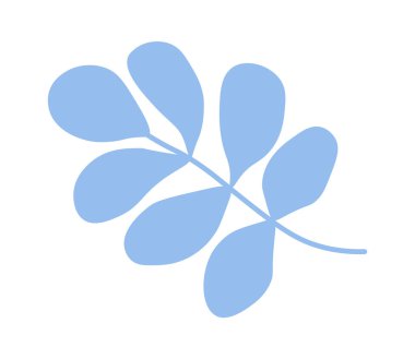 Yaprak dekoru düz ikon kadın hijyen dekorasyonu. Vektör illüstrasyonu