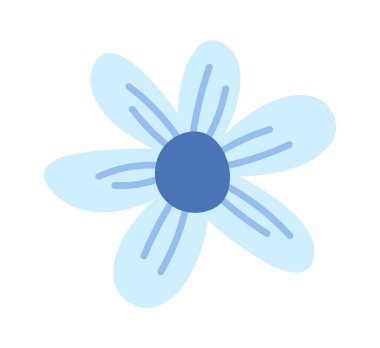 Çiçek dekoru düz ikon kadın hijyen dekorasyonu. Vektör illüstrasyonu