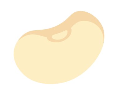 Soya fasulyesi, düz tarım ikonu, organik sebze. Vektör illüstrasyonu