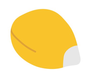 Mısır düz ikonu mısır gevreği mahsulü tarım bitkileri ekimi. Vektör illüstrasyonu