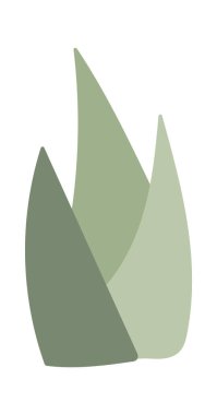 Küçük bitki düz ev bitkisi dekoru elementi. Vektör illüstrasyonu