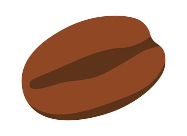 Kahve çekirdekleri yassı ikon tropikal taneler bitki yetiştirir. Vektör illüstrasyonu