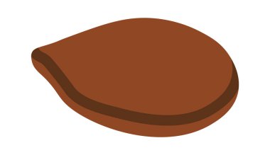 Kakao tohumu düz ikon Oval kapsüller bitki yetiştirme. Vektör illüstrasyonu