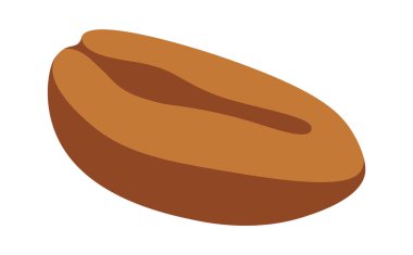 Kahve çekirdekleri yassı ikon tropikal taneler bitki yetiştirir. Vektör illüstrasyonu