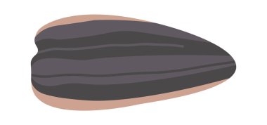 Ayçiçeği yassı ikonu sağlıklı vejetaryen malzemesi. Vektör illüstrasyonu