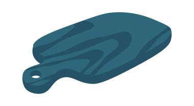 Ahşap kesim tahtası düz mutfak aletleri. Vektör illüstrasyonu