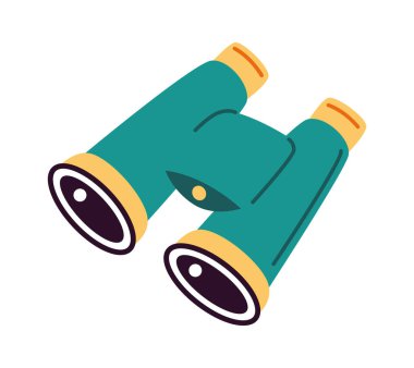 Klasik dürbün düz ikon Optik aletler Vision ekipmanları. Vektör illüstrasyonu