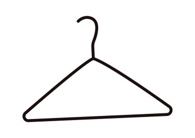 Kumaş düz simge için metal askı. Vektör illüstrasyonu