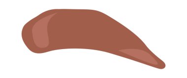 Pastel ürün örneği düz simge makyaj vuruşları. Vektör illüstrasyonu