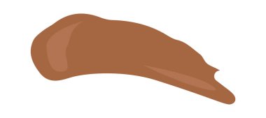 Pastel ürün örneği düz simge makyaj vuruşları. Vektör illüstrasyonu