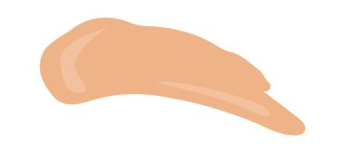 Pastel ürün örneği düz simge makyaj vuruşları. Vektör illüstrasyonu