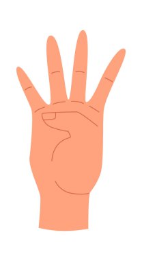 El resmi farklı parmakları gösteriyor. Vektör illüstrasyonu