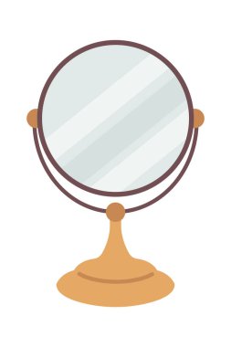 Makyaj aynası düz ikonu. Vektör illüstrasyonu