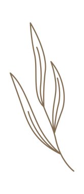 Çağdaş yapraklar sanat tarzında. Vektör illüstrasyonu