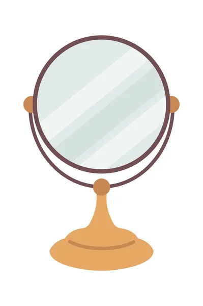 Ícone Plano Espelho Maquiagem Bidirecional Ilustração Vetorial — Vetor de Stock