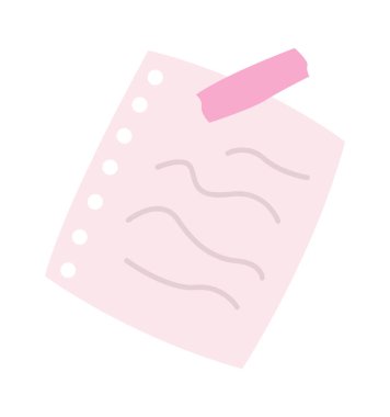 Ofis cümleleri düz simge Not sağlar. Vektör illüstrasyonu