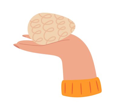 El yapımı paskalya yumurtası, düz resim. Vektör illüstrasyonu