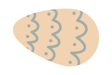 Paskalya için el yapımı düz yumurta boyası. Vektör illüstrasyonu