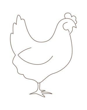 Paskalya Tavuk Hattı sanat tarzı modern tasarım. Vektör illüstrasyonu