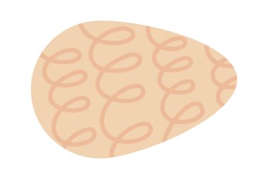 Paskalya için el yapımı düz yumurta boyası. Vektör illüstrasyonu