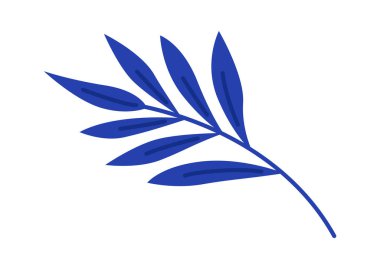 Düz simge olan Lemon bitki dalını bırakır. Vektör illüstrasyonu