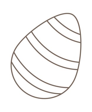 Paskalya yumurtası çizgisi sanat tarzı modern tasarım. Vektör illüstrasyonu