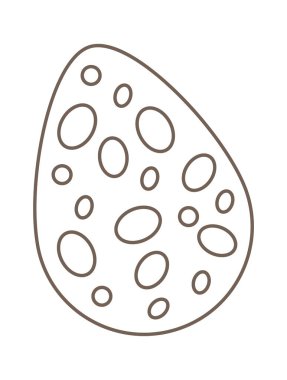 Paskalya yumurtası çizgisi sanat tarzı modern tasarım. Vektör illüstrasyonu