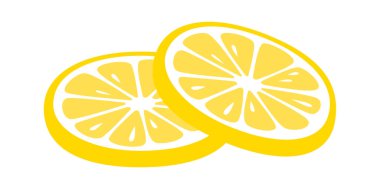 Dairesel limon dilimleri düz simge. Vektör illüstrasyonu