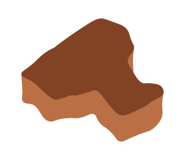 Kırık eski tuvalet simgesi küçük parçalar arkeolojisi. Vektör illüstrasyonu