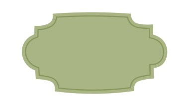 Resimler için yeşil arkaplan resmi geleneksel çerçevesi. Vektör illüstrasyonu