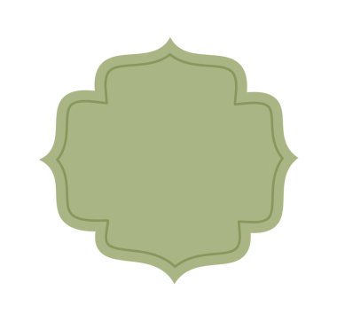 Resimler için yeşil arkaplan resmi geleneksel çerçevesi. Vektör illüstrasyonu