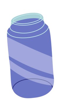 Düz simge için cam kavanoz. Vektör illüstrasyonu