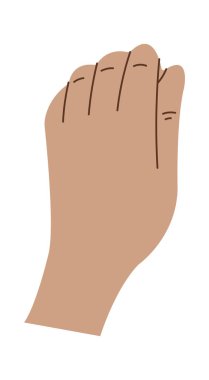 El ve parmakları düz simge olarak gösteriliyor. Vektör illüstrasyonu