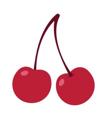 Kiraz aromalı dutlar yassı meyve ekimi. Vektör illüstrasyonu