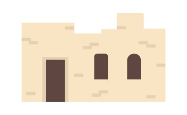 Şirin ev ikonu rahat bina. Vektör illüstrasyonu