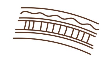 Mehendi yassı ikonu. Geleneksel dövme sanatı. Vektör illüstrasyonu