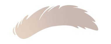 Geniş gümüş kıvrımlı kaş düz ikon. Vektör illüstrasyonu