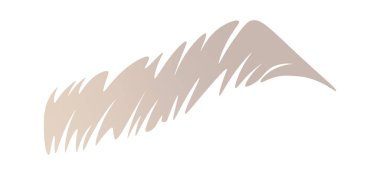 Gümüş renkli, kıvrımlı, kaş kıvrımlı düz bir ikon. Vektör illüstrasyonu