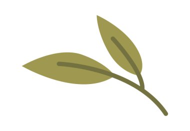 Kuş evi için Yaprak Düz Dekor. Vektör illüstrasyonu