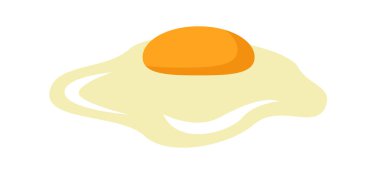 Yumurta yassı ikonu Alerjen yiyecekler. Vektör illüstrasyonu