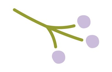 Çiçek açan düz ikon bahar dekoru. Vektör illüstrasyonu