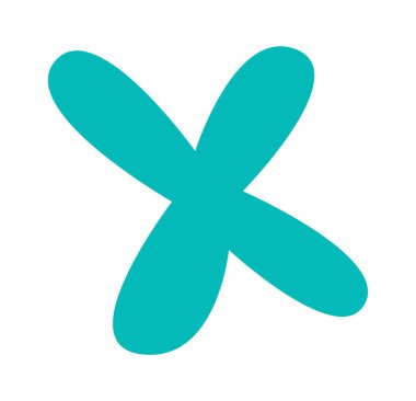 Çizgi film el, soyut çiçek düz ikonu çizdi. Vektör illüstrasyonu