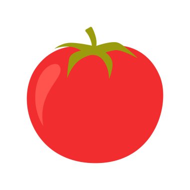 Domates yassı ikon Alerjen yiyeceği. Vektör illüstrasyonu